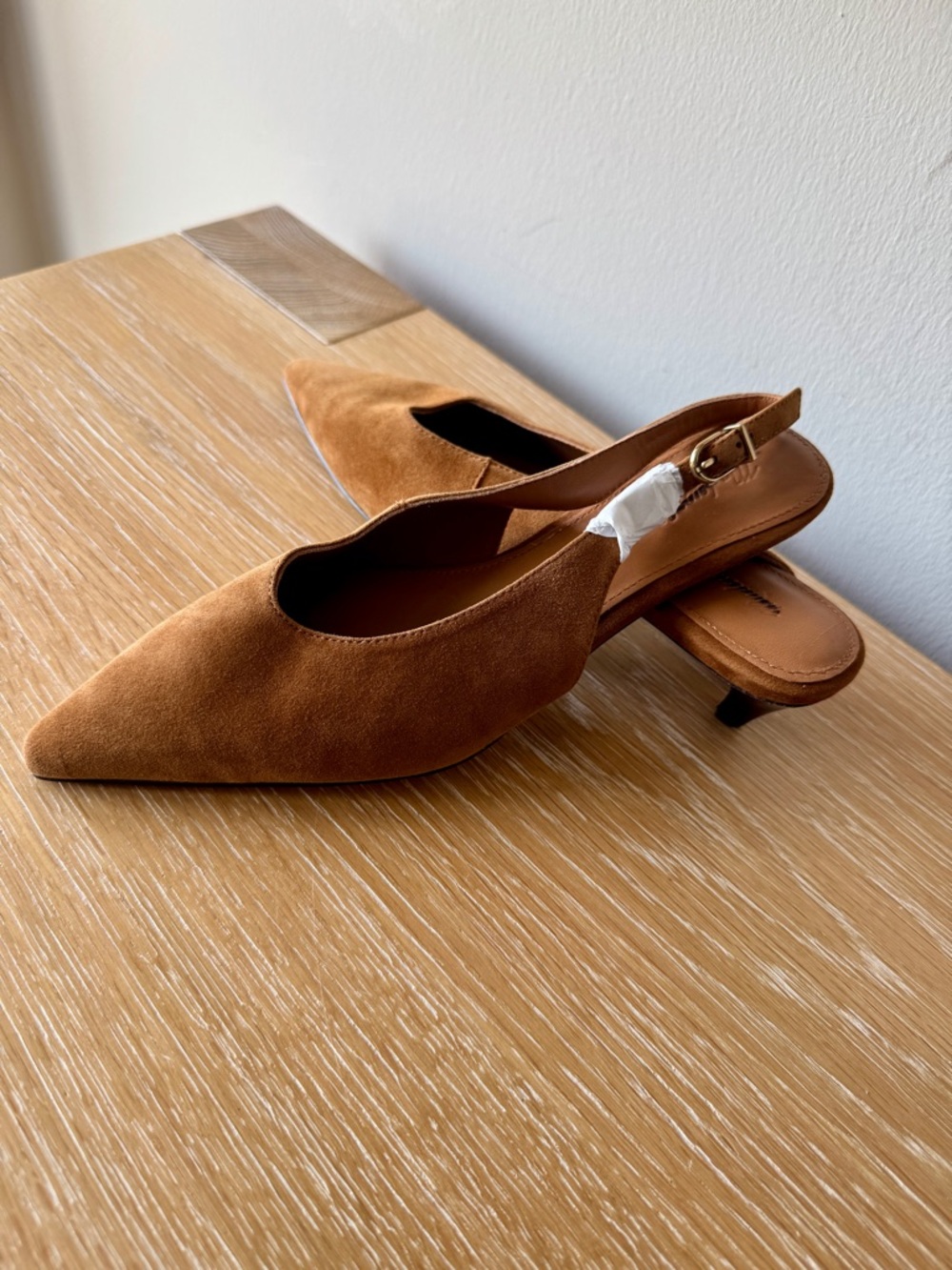 NWOB! MADEWELL Women’s The Emilie Slingback Pump in Russet Suede, Size 6.5 - Picture 4 of 16